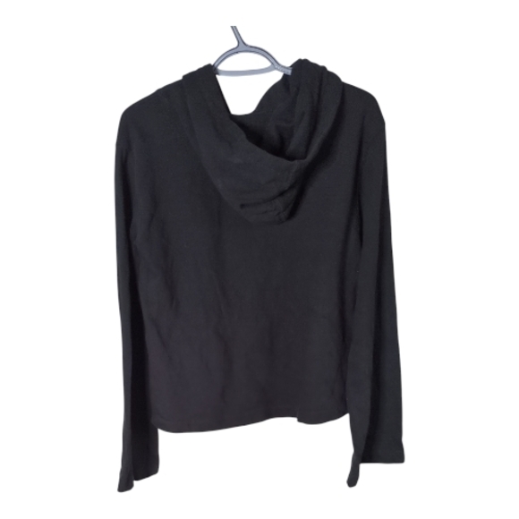 Anthropologie Super Nice Letters True Love Cropped Graphic Hoodie Black‎ Size Sm - Picture 3 of 9